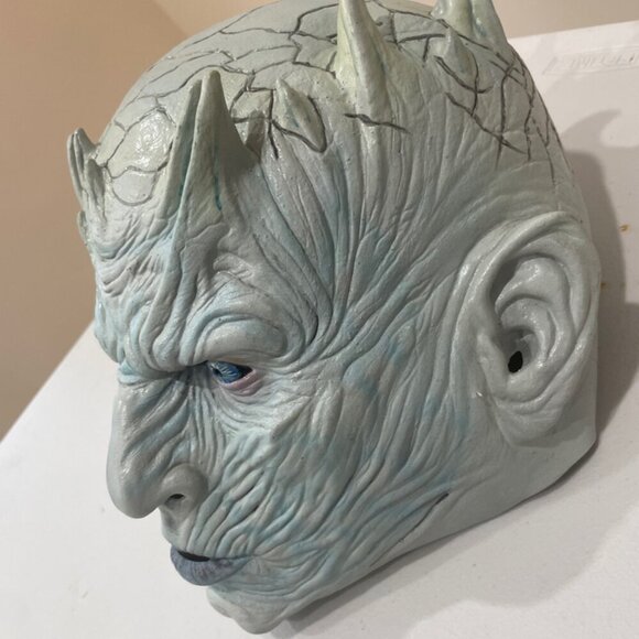 GAME OF THRONES NIGHT KING LATEX MASK ADULT SIZE REALISTIC GOTHIC COLLECTIBLE - Picture 7 of 16